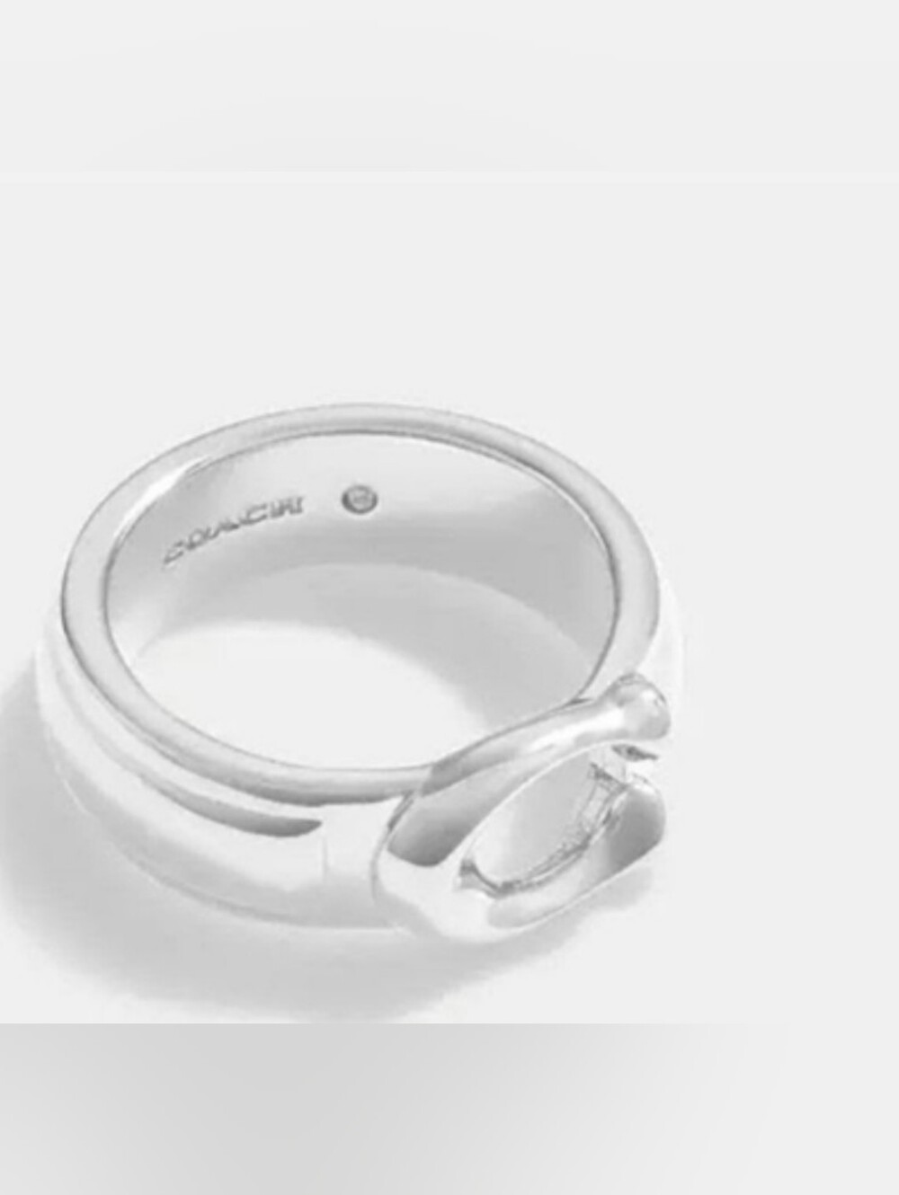 Coach Sculpted Tabby Signature Ring Size 8 No. CP325 Price Is Firm
